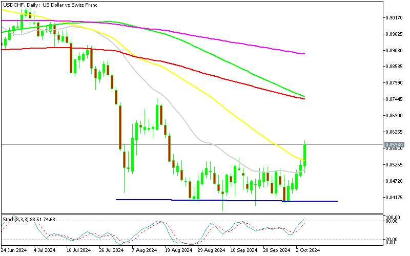 Chart USDCHF, D1, 2024.10.04 15:33 UTC, MetaQuotes Ltd., MetaTrader 5, Demo