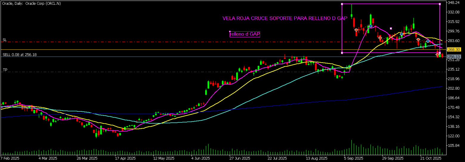 График Oracle, D1, 2025.11.03 16:00 UTC, XM Global Limited, MetaTrader 5, Demo